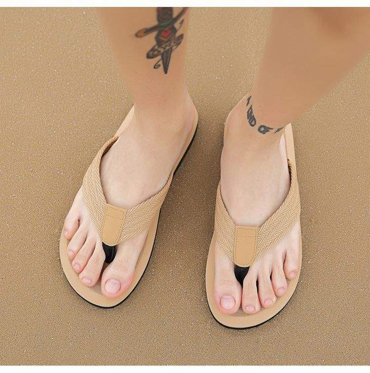 Men's Lightweight Braided Strap Beach Flip-Flops detail 2