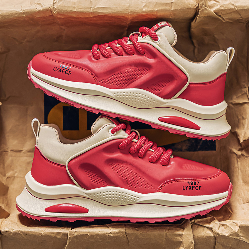 Gedämpfte Herren-Sneaker im Colorblock-Design zum Schnüren