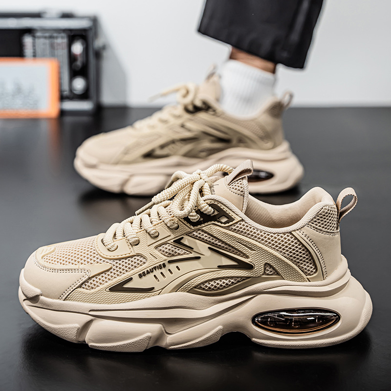 Atmungsaktive Chunky Plateau-Sneaker für Herren mit Dämpfung