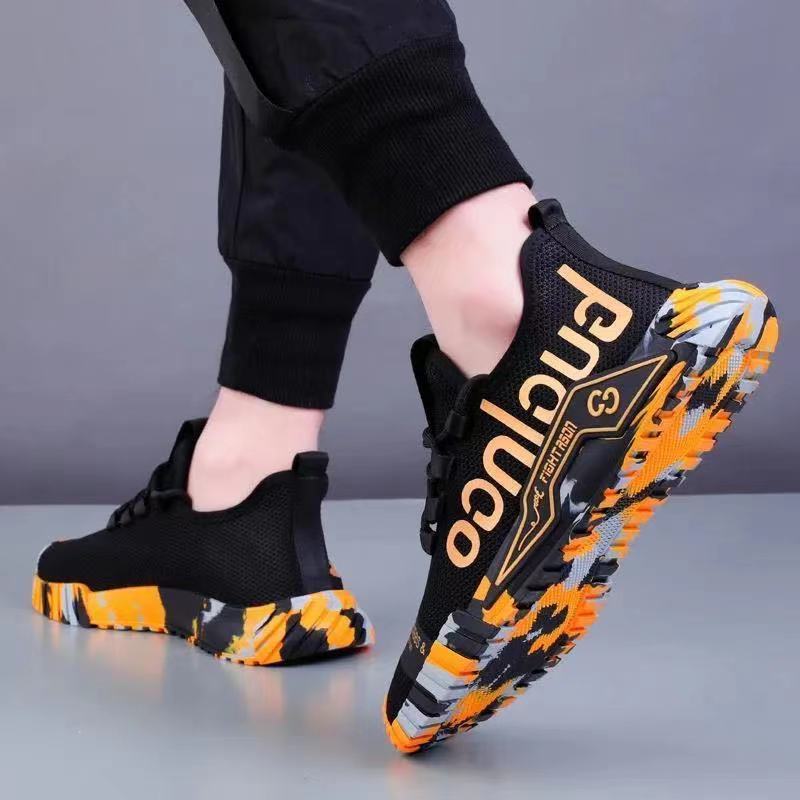 Scarpe da corsa da uomo in mesh traspirante con lacci 4