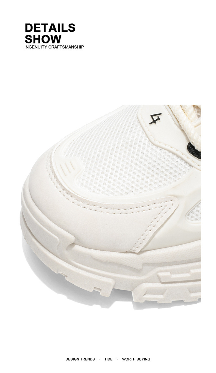 Atmungsaktive Herren-Freizeitschuhe mit Plateausohle und Schnürung detail 2