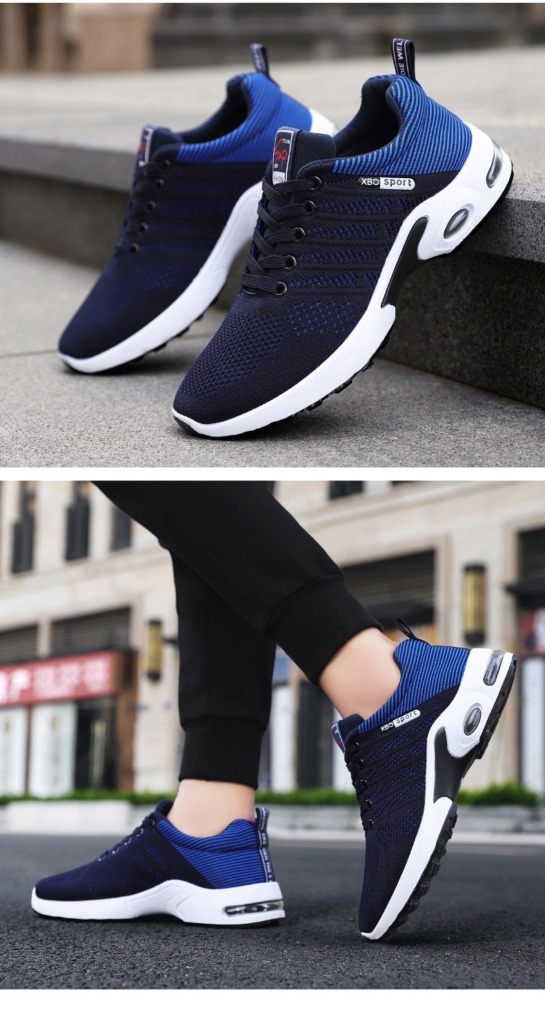Men's Breathable Cushioned Lace-Up Running Shoes detail 14
