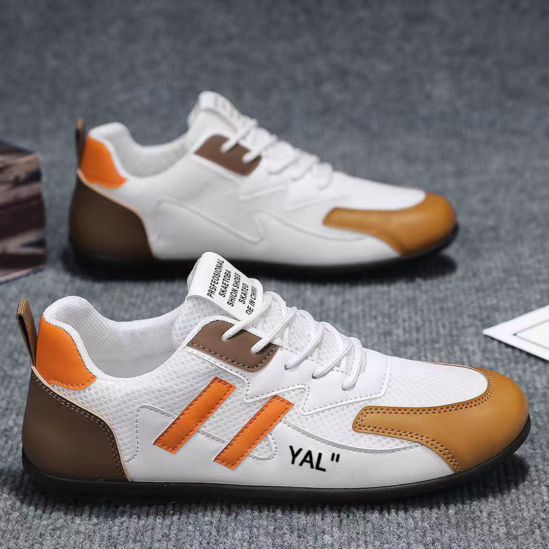 Atmungsaktive Freizeitschuhe für Herren mit Schnürung im Colorblock-Design 2