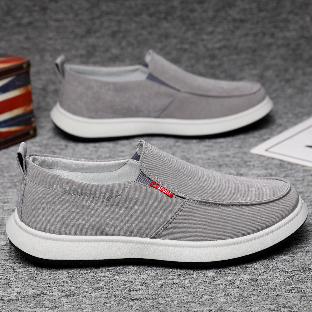 Men's Breathable Canvas Slip-On Casual Shoes