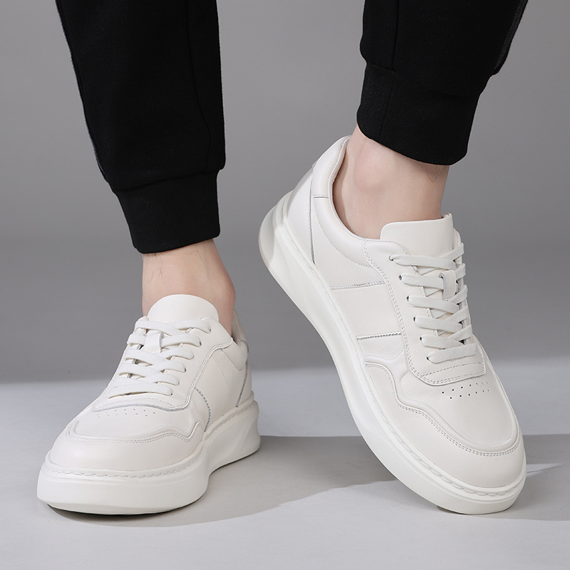 Men's Leather Cushioned Platform Casual Shoes 5