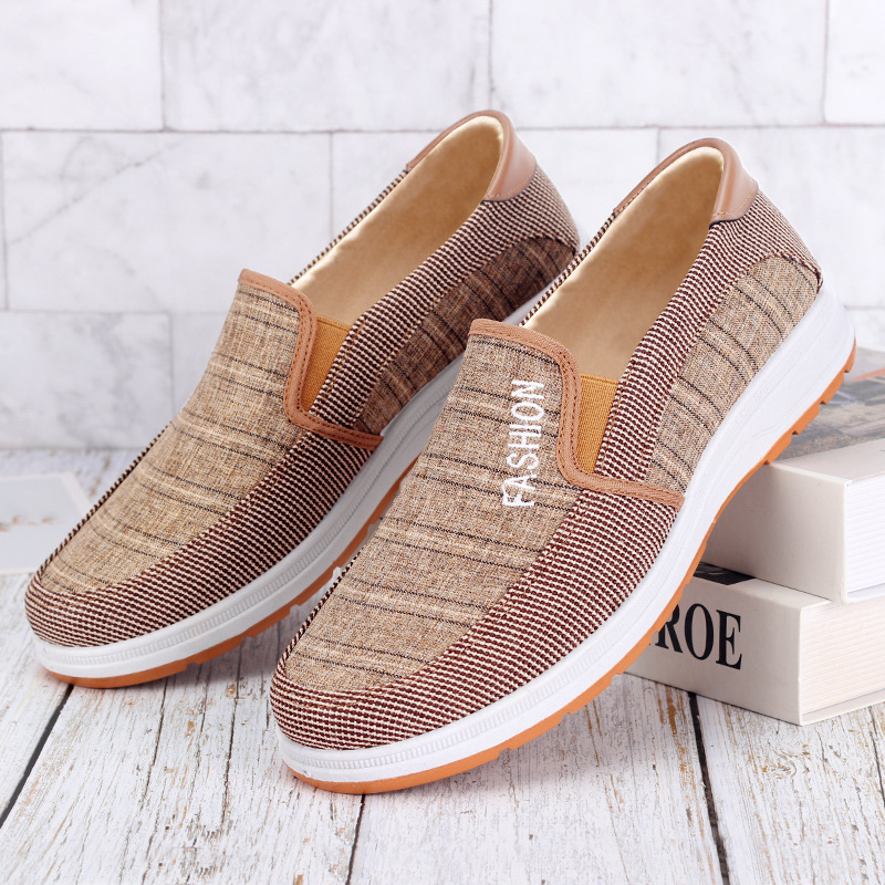 Atmungsaktive Canvas-Slip-On-Freizeitschuhe für Herren detail 6