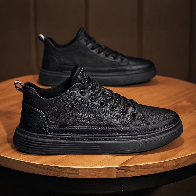 Herren Freizeitschuhe aus PU-Leder zum Schnüren 5