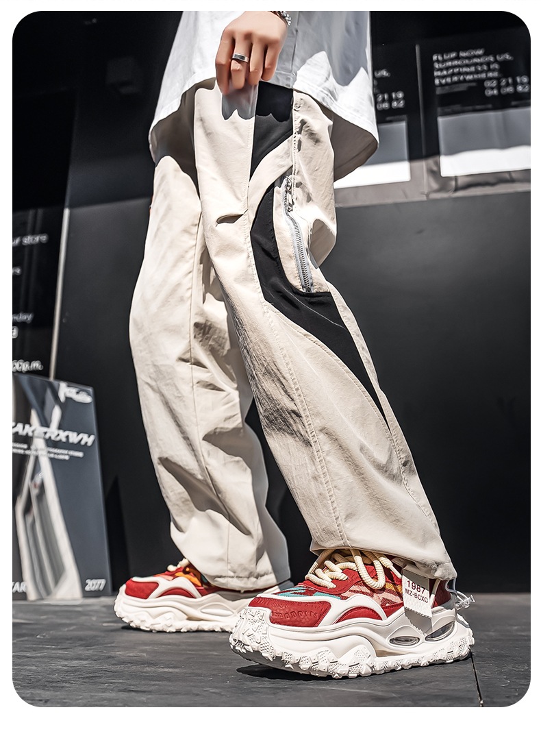 Gedämpfte Plateau-Freizeitschuhe für Herren mit Schnürung detail 1