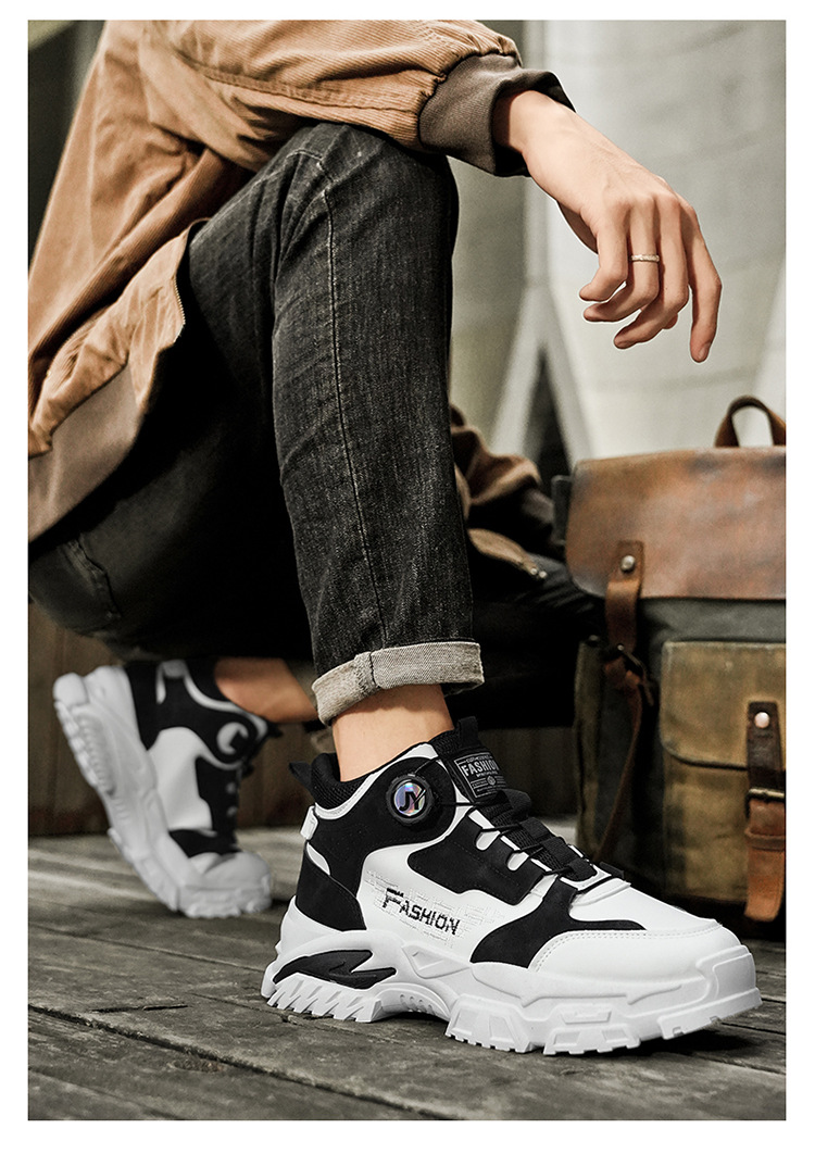 Chaussures casual à plateforme antidérapantes pour homme style colorblock detail 6