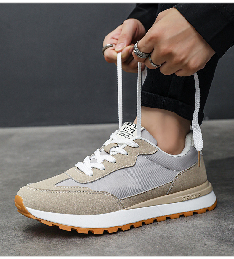 Scarpe casual stringate da uomo traspiranti in colorblock detail 4