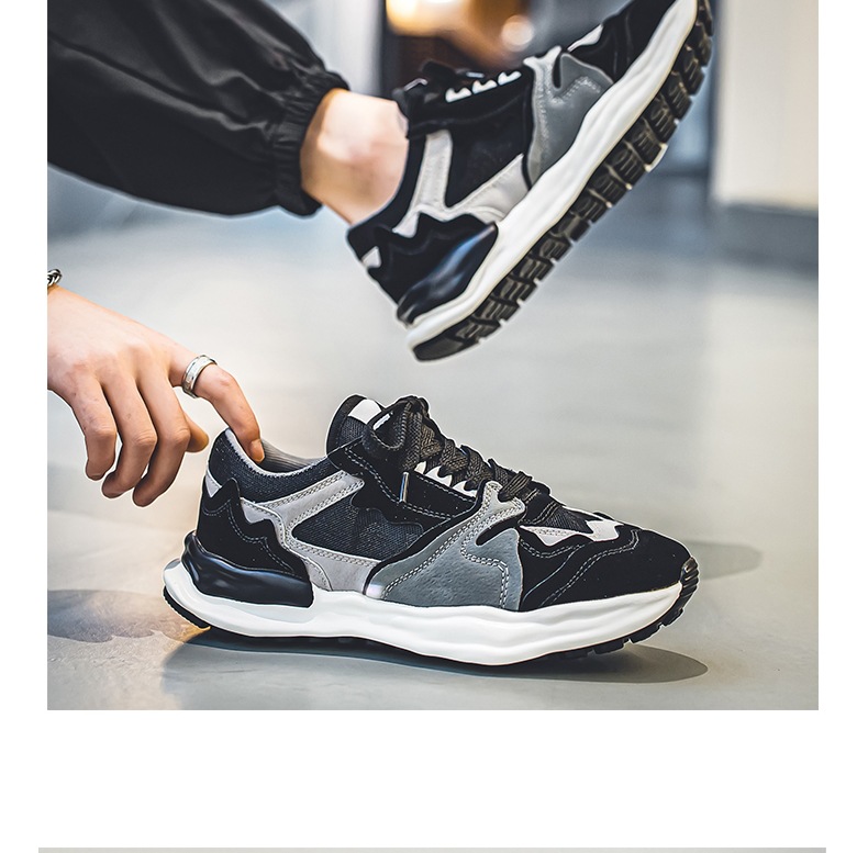 Chaussures casual pour homme respirantes à lacets style color-block detail 17
