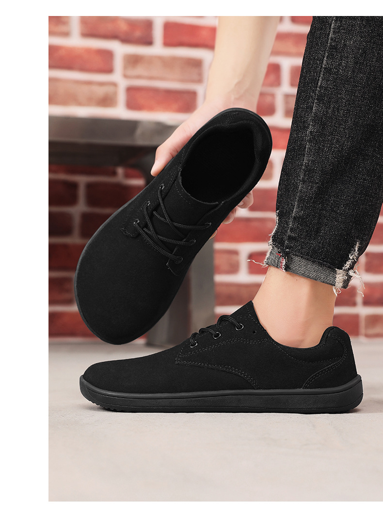 Scarpe casual basse stringate da uomo in pelle scamosciata detail 3