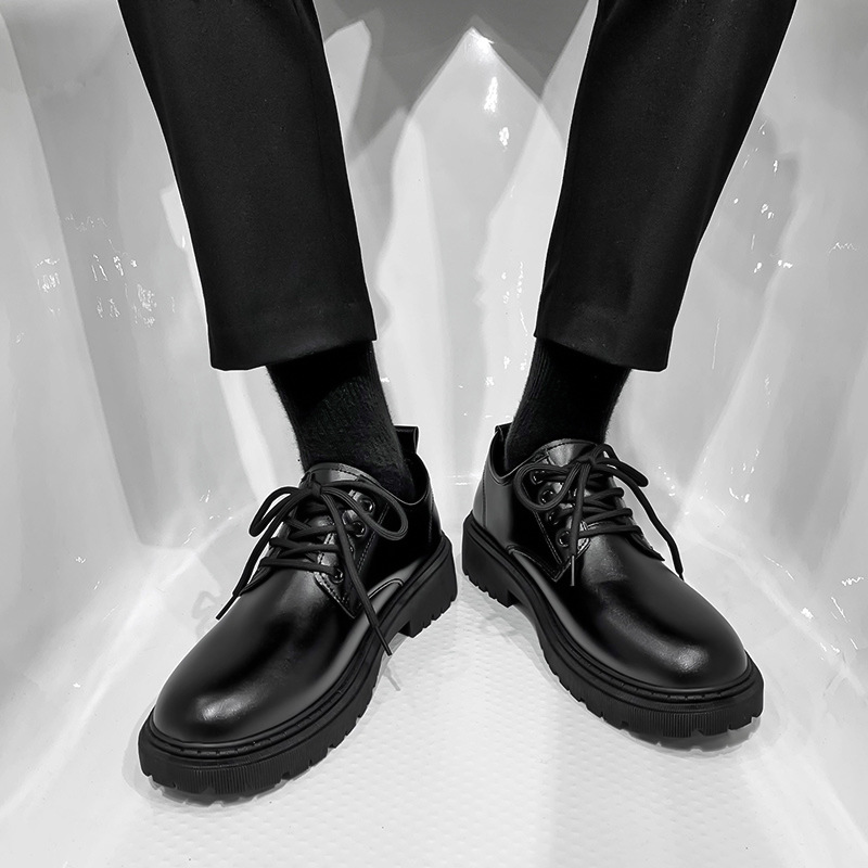 Nette schoenen voor heren met veters en antislipzool van PU-leer 3