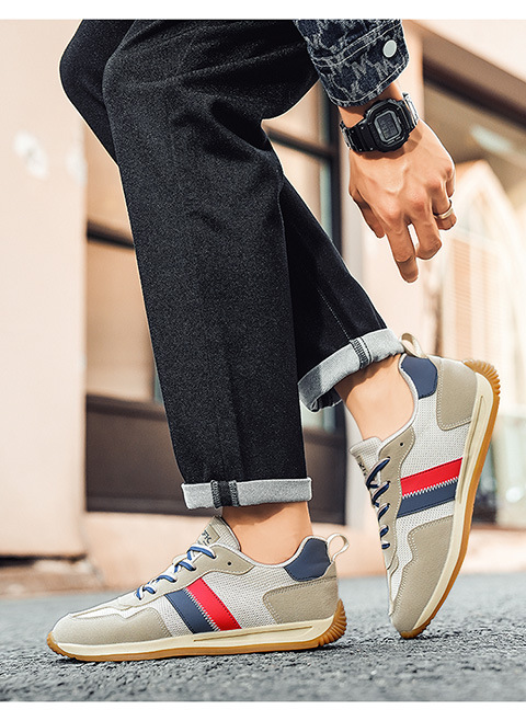 Baskets casual respirantes en mesh à blocs de couleur pour homme detail 5