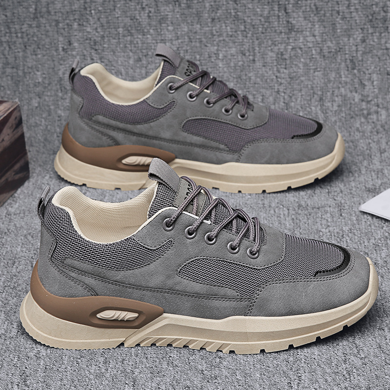 Ademende mesh casual herensneakers met vetersluiting 5