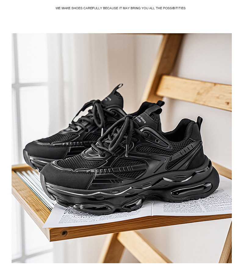 Chunky Dames Sneakers met Ademend Mesh en Plateauzool detail 14