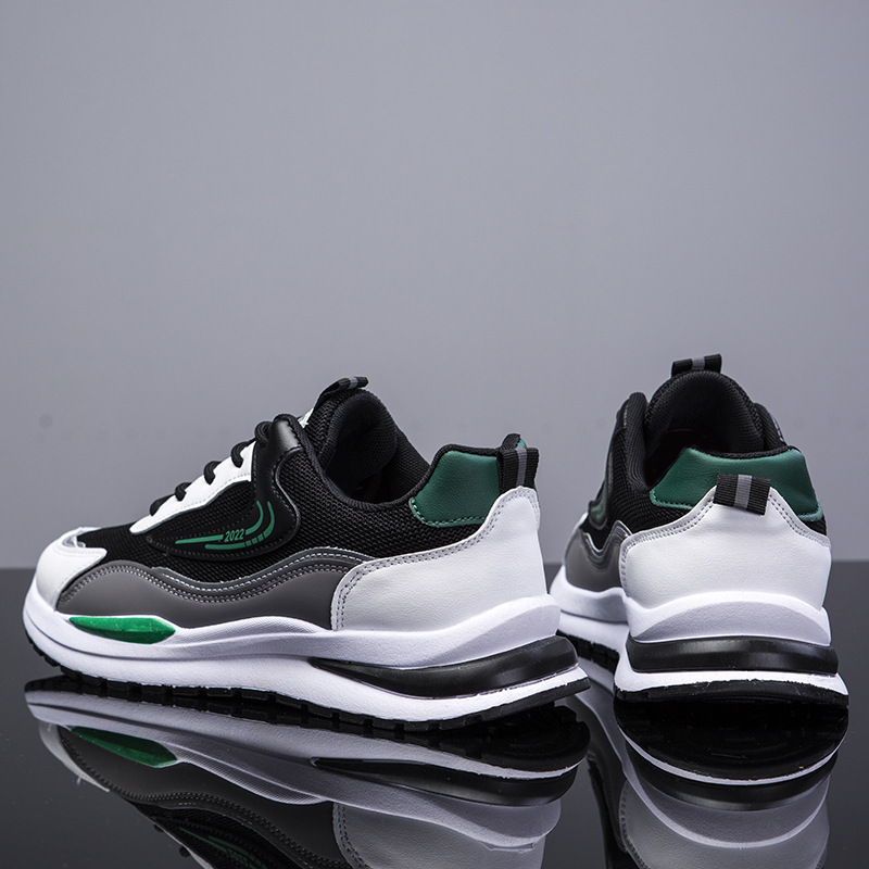 Men's Breathable Colorblock Lace-Up Running Shoes detail 8