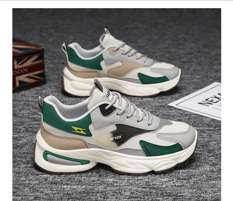 Zapatillas de deporte chunky y transpirables para hombre colorblock detail 4