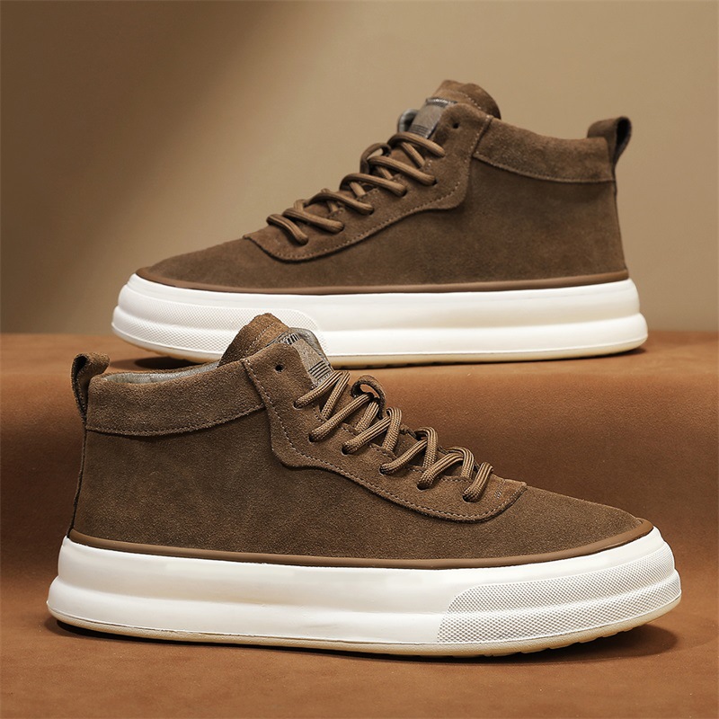Herren-Freizeitschuhe aus Wildleder mit Schnürung und Plateau 2