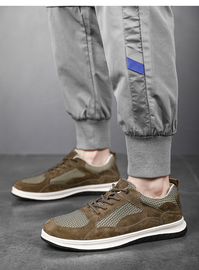 Scarpe casual stringate e traspiranti in mesh da uomo detail 8