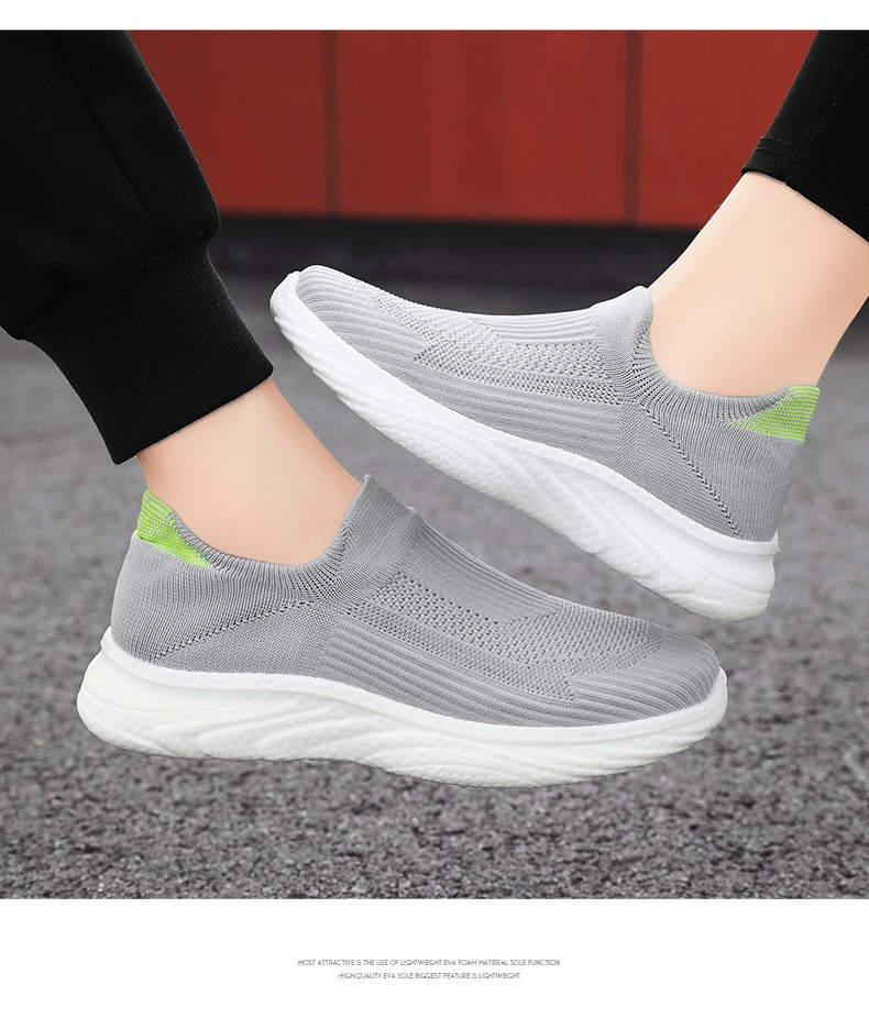 Atmungsaktive Slip-on-Freizeitschuhe aus Strick für Damen detail 8