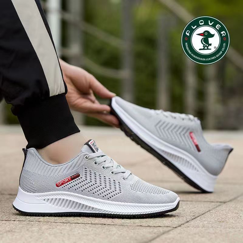 Men's Breathable Knit Lace-Up Running Shoes 4