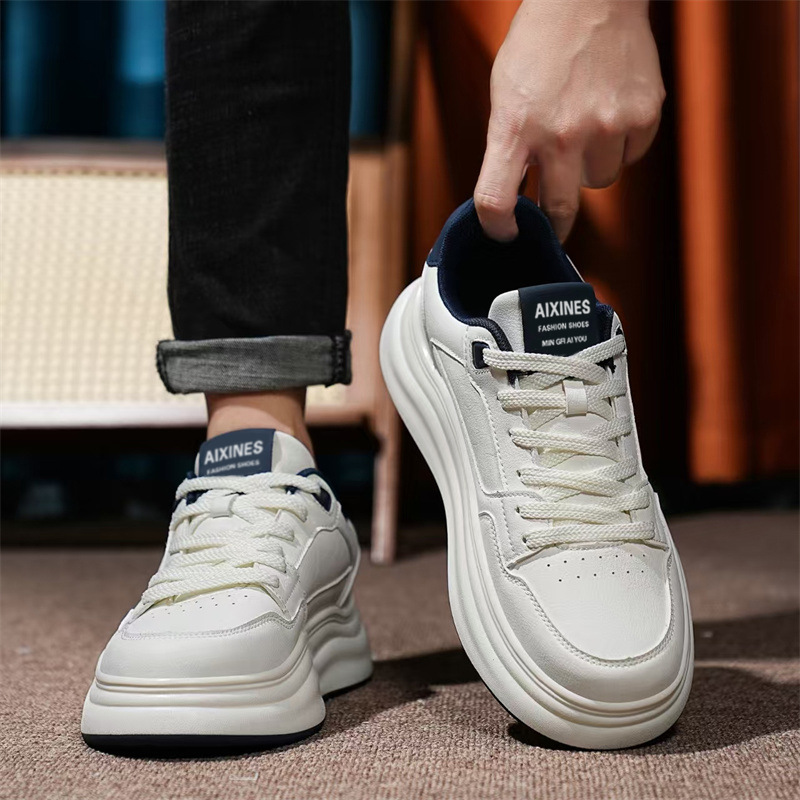 Scarpe casual da uomo con plateau, ammortizzate e stringate 5