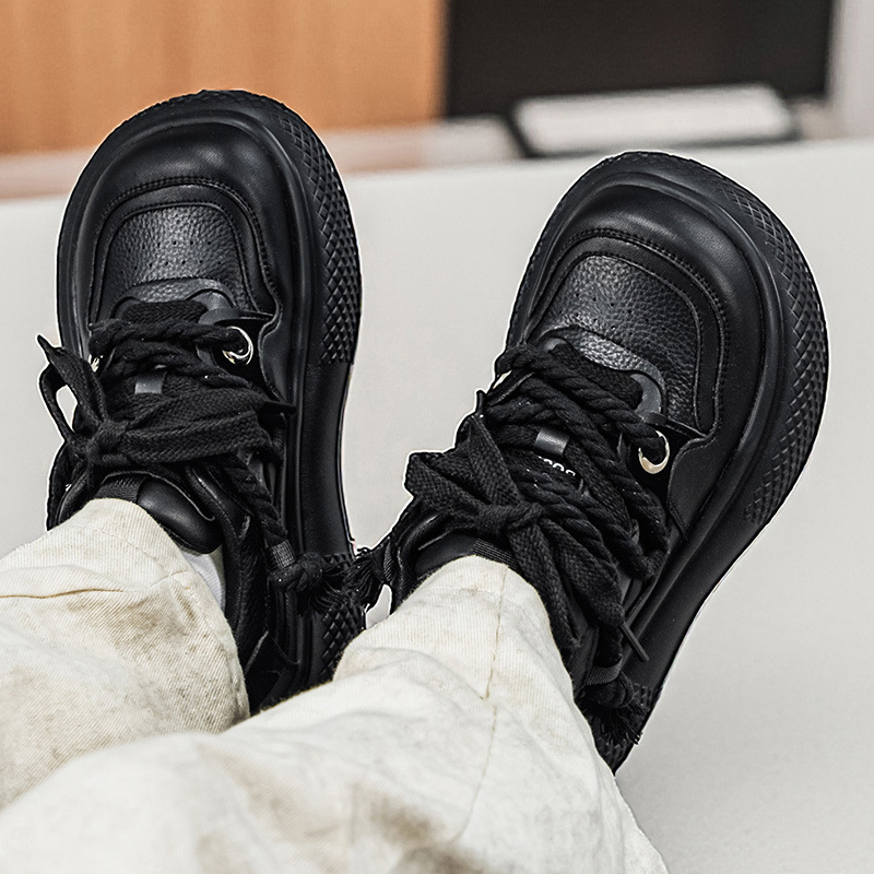 Men's Platform Chunky Cushioned Lace-Up Casual Shoes detail 10