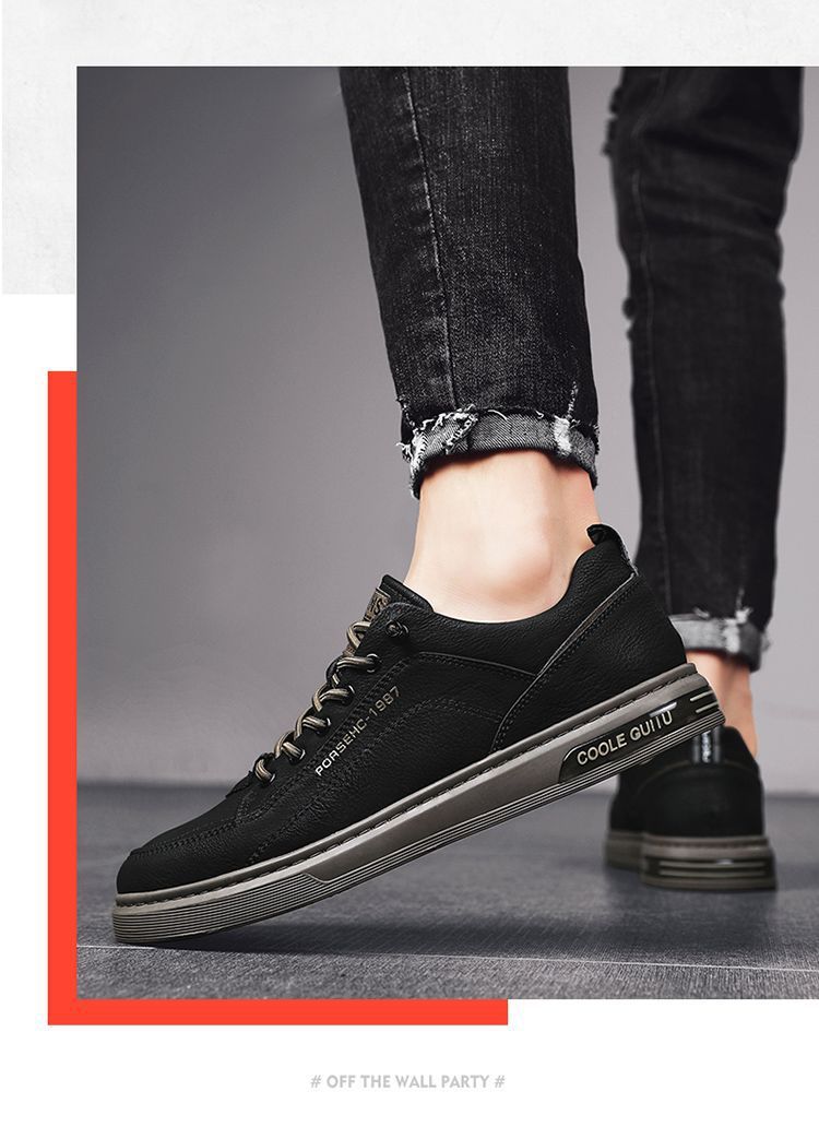 Men's PU Leather Lace-Up Casual Shoes detail 5