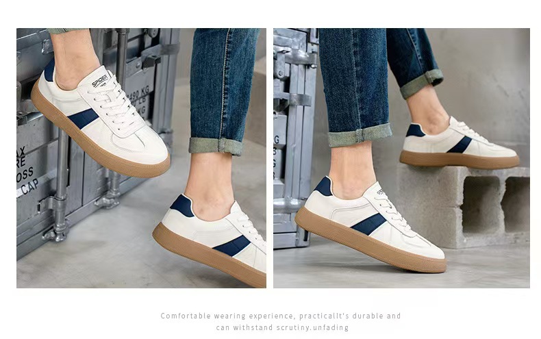 Men's Vintage Leather Lace-Up Casual Shoes detail 3