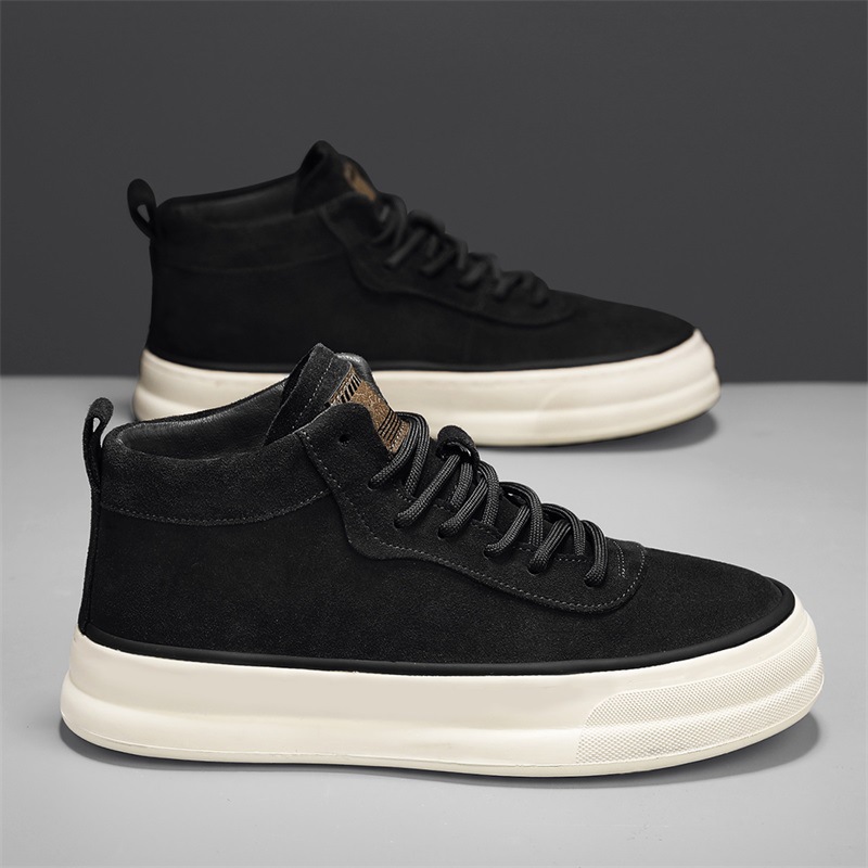 Herren-Freizeitschuhe aus Wildleder mit Schnürung und Plateau detail 15
