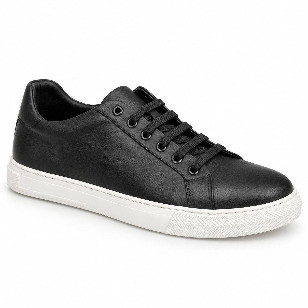 Unisex Full-Grain Leather Low-Top Lace-Up Casual Shoes 1