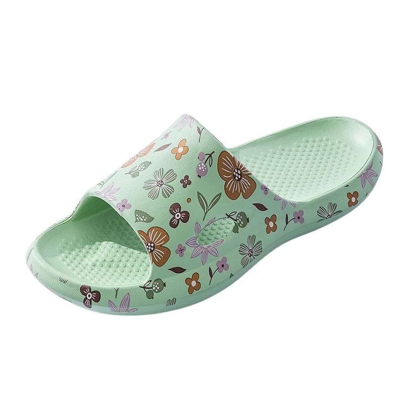 Pantuflas ligeras y acolchadas con estampado floral para mujer 4