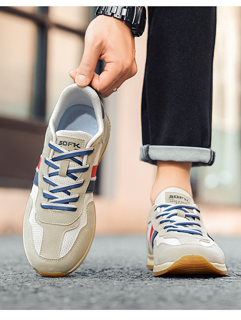 Baskets casual respirantes en mesh à blocs de couleur pour homme detail 4