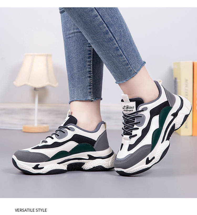 Women's Breathable Colorblock Platform Casual Sneakers detail 3