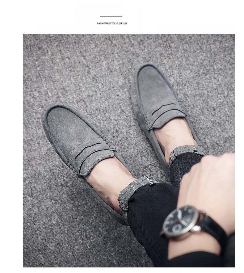 Klassische Slip-on Wildleder-Loafer für Herren – Freizeitschuhe detail 1