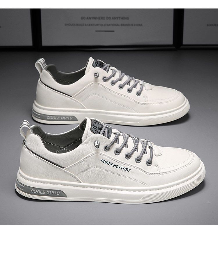 Men's PU Leather Lace-Up Casual Shoes detail 14