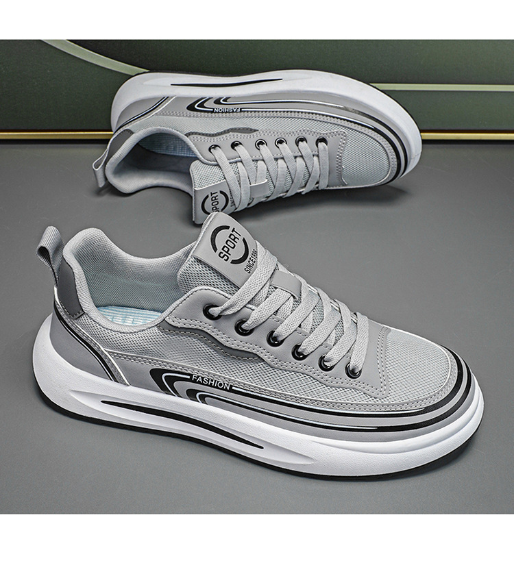 Sneakers casual da uomo traspiranti in mesh con lacci detail 14