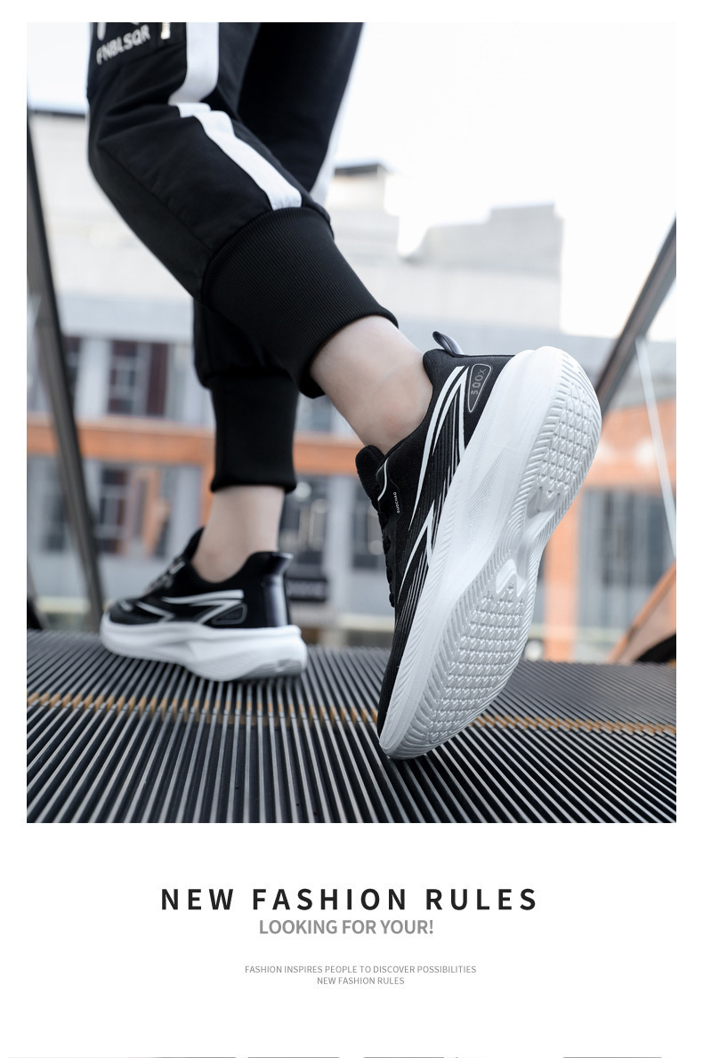 Atmungsaktive gedämpfte Herren-Laufschuhe mit Schnürung detail 1