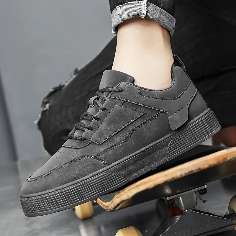 Chaussures casual unies à lacets et antidérapantes pour hommes detail 11