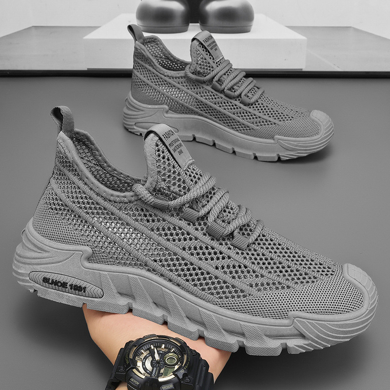 Chaussures casual pour homme en mesh respirant à semelle plateforme 3