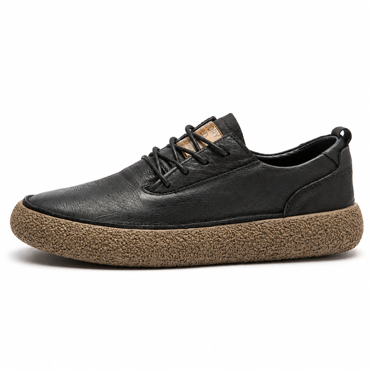 Men's Full-Grain Leather Chunky-Sole Lace-Up Casual Shoes 5
