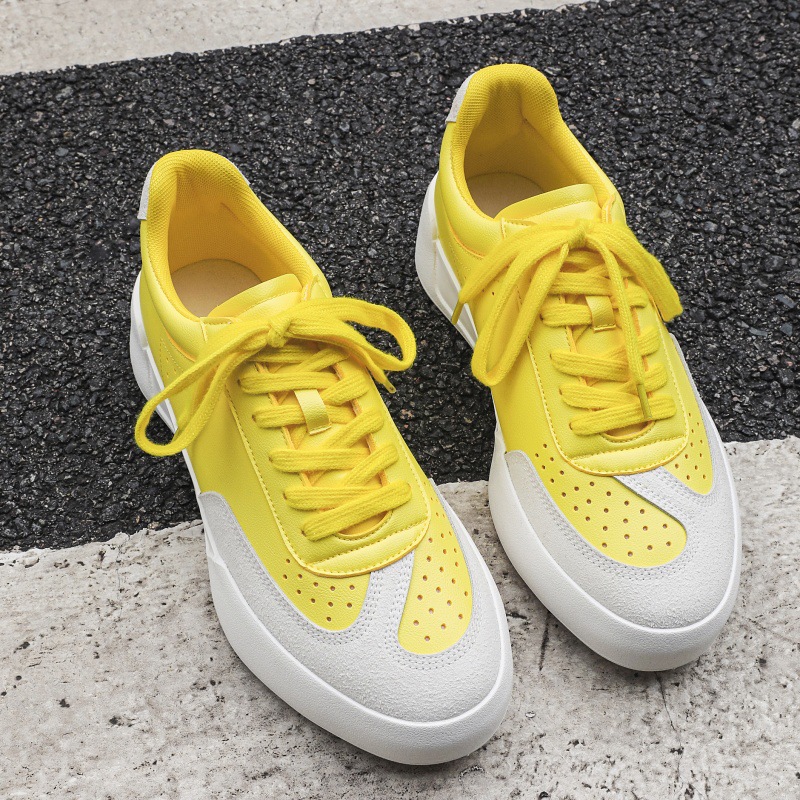 Atmungsaktive Herren-Freizeitschuhe zum Schnüren im Colorblock-Design