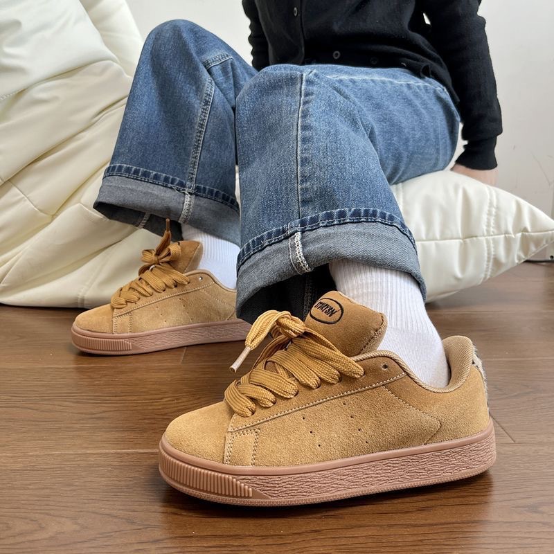 Unisex suède plateau skateschoenen met vetersluiting detail 9
