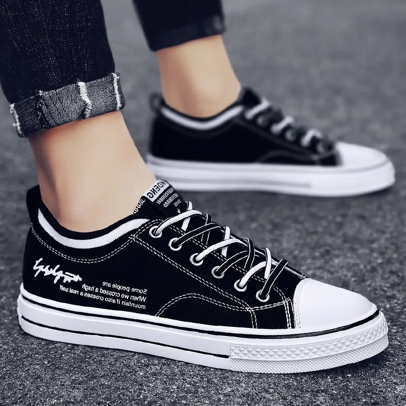 Men's Breathable Canvas Lace-Up Casual Shoes 5