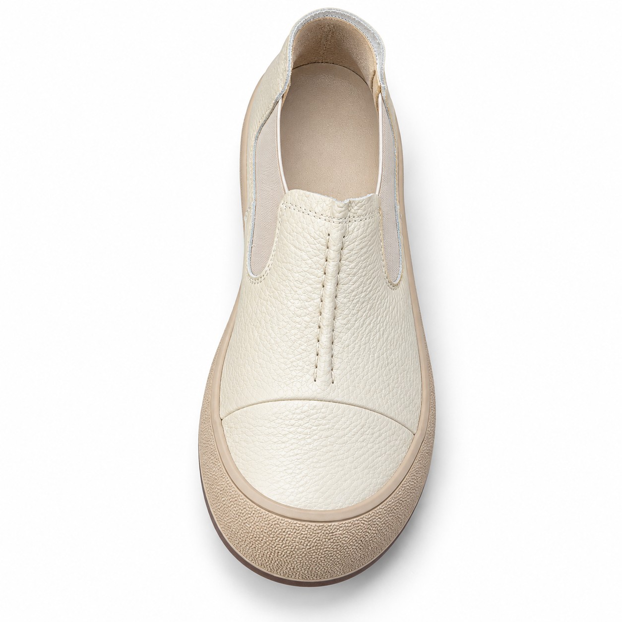 Women's Full-Grain Leather Wide Toe Box Slip-On Casual Shoes 5