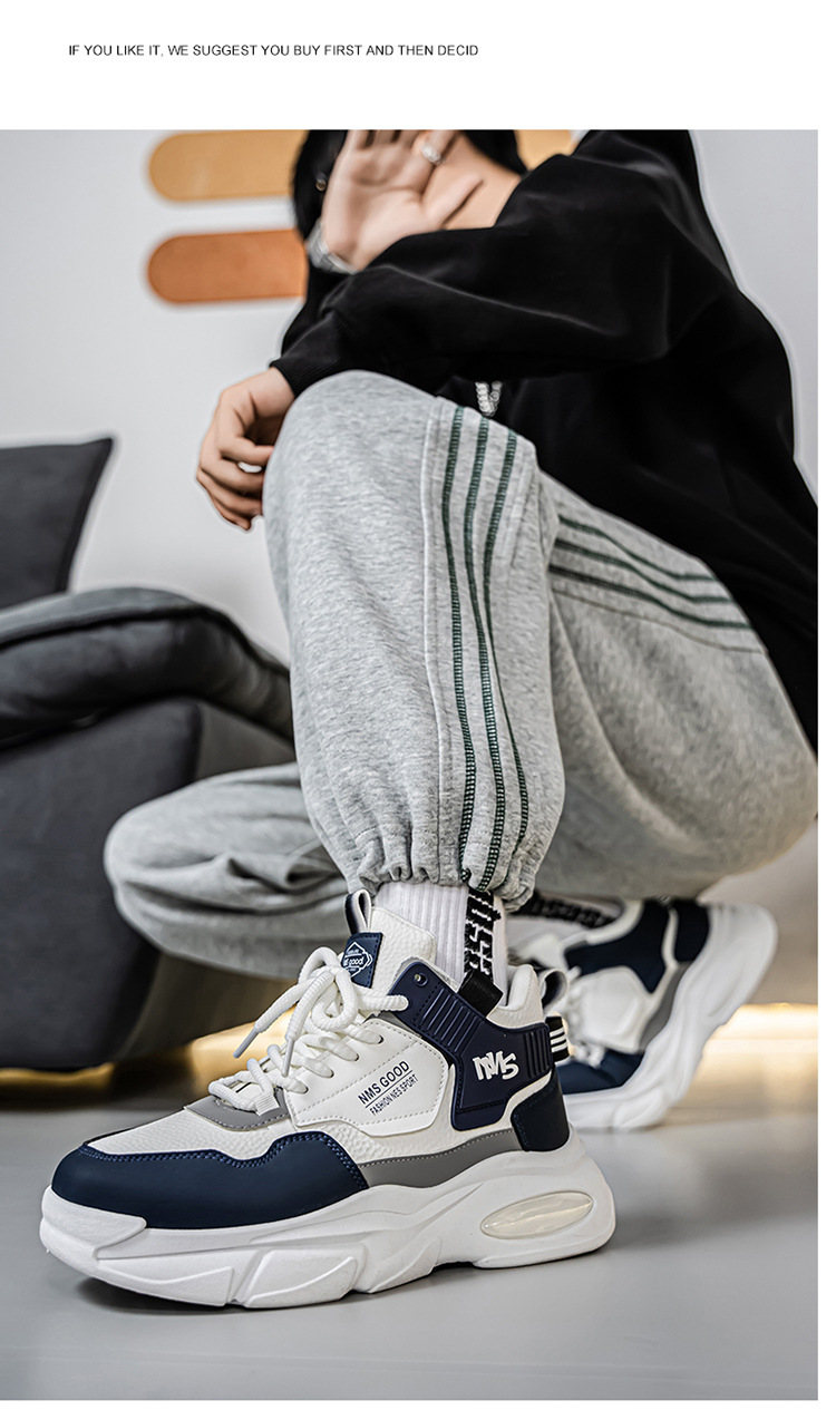 Sneakers stringate da uomo con plateau e suola ammortizzata detail 16