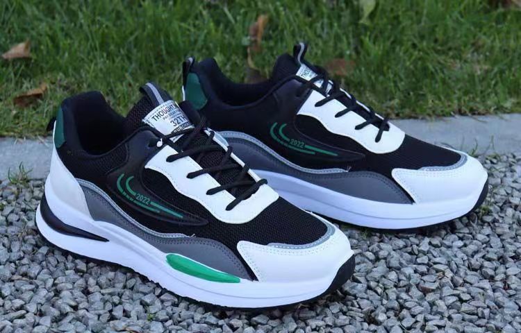 Men's Breathable Colorblock Lace-Up Sneakers detail 4