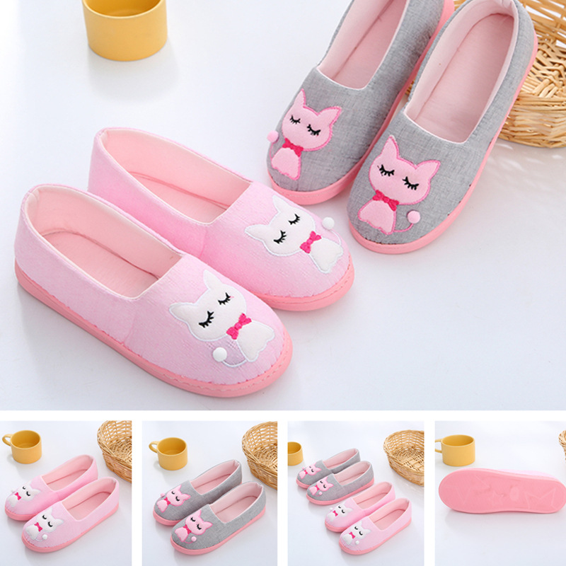 Women's Breathable Cotton-Fabric Slip-On Slippers detail 20