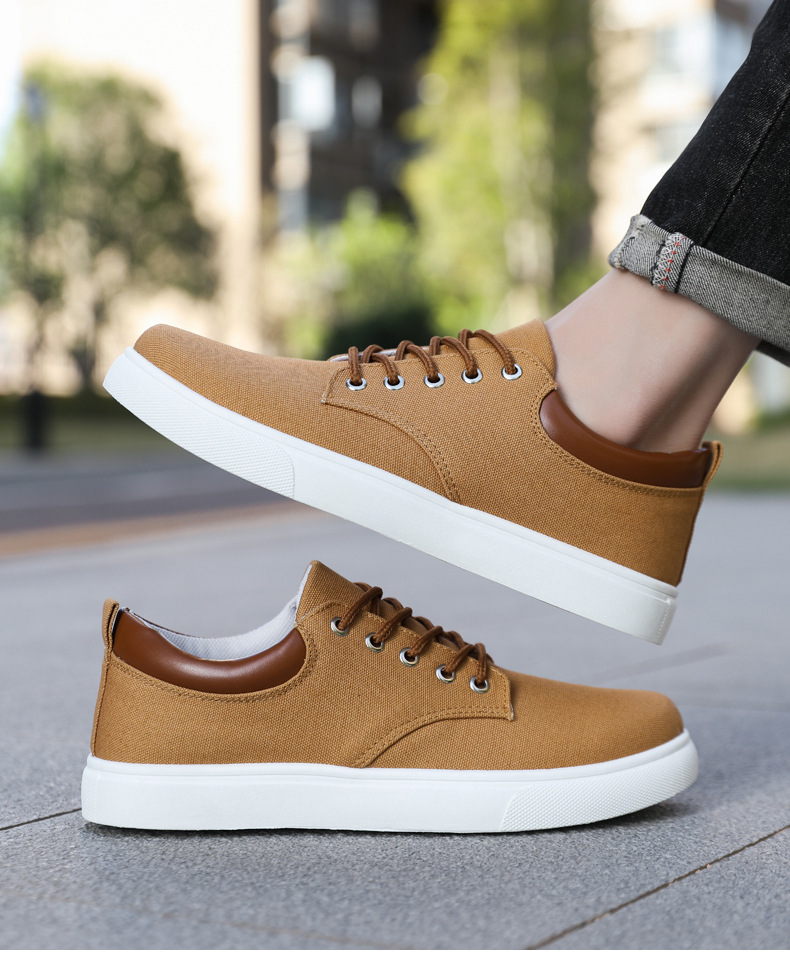 Atmungsaktive Schnür-Freizeitschuhe aus Canvas für Herren detail 9